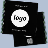 Carnet Code QR Texte de Logo Simple Promotion d'Affaires