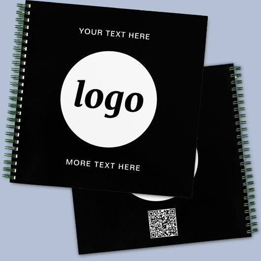 Carnet Code QR Texte de Logo Simple Promotion d'Affaires