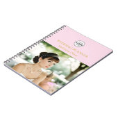 Carnet Code QR wedding planner rose photo (Côté gauche)