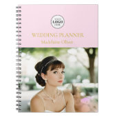 Carnet Code QR wedding planner rose photo (Devant)