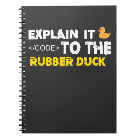 Carnet Codeur de débogage de canard en caoutchouc Ingénie (Devant)