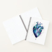Carnet Cœur Anatomique Bleu et Violet (Intérieur)