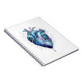 Carnet Cœur Anatomique Bleu et Violet (Côté Droit)