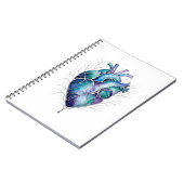 Carnet Cœur Anatomique Bleu et Violet (Côté gauche)