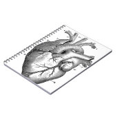Carnet Coeur anatomique noir (Côté gauche)