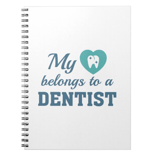 Carnet Coeur Appartient Dentiste (Devant)