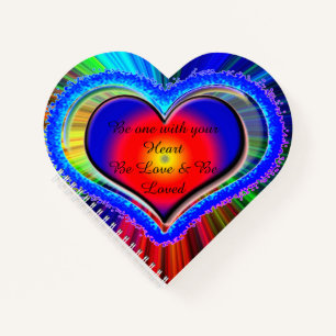 Carnet Coeur arc-en-ciel