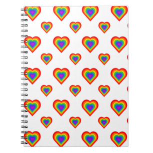 Carnet Coeur arc-en-ciel