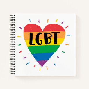 Carnet Coeur arc-en-ciel LGBT