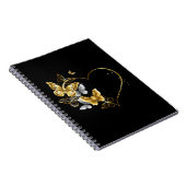 Carnet Coeur aux papillons d'or (Côté Droit)
