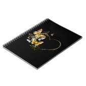 Carnet Coeur aux papillons d'or (Côté gauche)