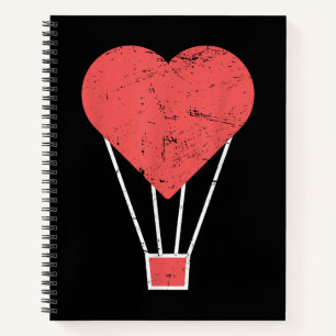 Carnet Cœur Ballon à Air Chaud Mignon