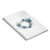 Carnet Coeur bijoux avec papillons Morpho (Côté Droit)