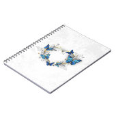 Carnet Coeur bijoux avec papillons Morpho (Côté gauche)