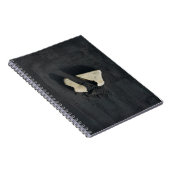 Carnet Coeur blanc en forme de surface noire (Côté Droit)