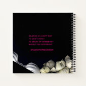 Carnet "Cœur blanc en noir de la lune" & Silence (Dos)