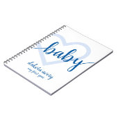 Carnet Coeur bleu classique | Flourish Baby Scrapbook (Côté gauche)