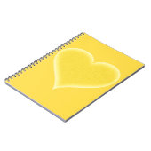 Carnet Coeur brouillé jaune personnalisable (Côté gauche)