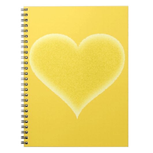 Carnet Coeur brouillé jaune personnalisable (Devant)