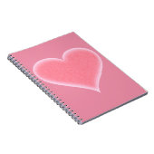 Carnet Coeur brouillé rose personnalisable (Côté Droit)