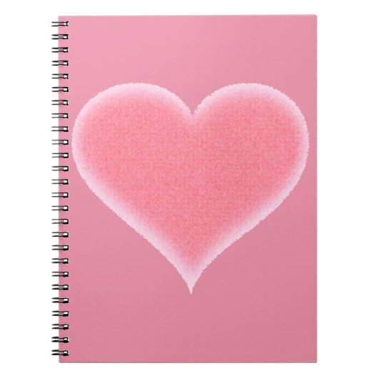 Carnet Coeur brouillé rose personnalisable (Devant)