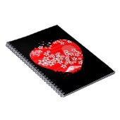 Carnet Coeur cerise en fleurs (Côté Droit)