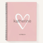 Carnet Coeur Chic rose (Devant)