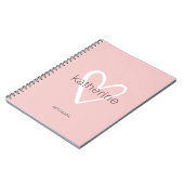 Carnet Coeur Chic rose (Côté gauche)