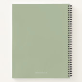 Carnet Coeur chic sur Sage Green (Dos)