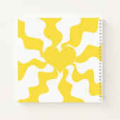 Carnet Coeur - Citron jaune et blanc (Dos)