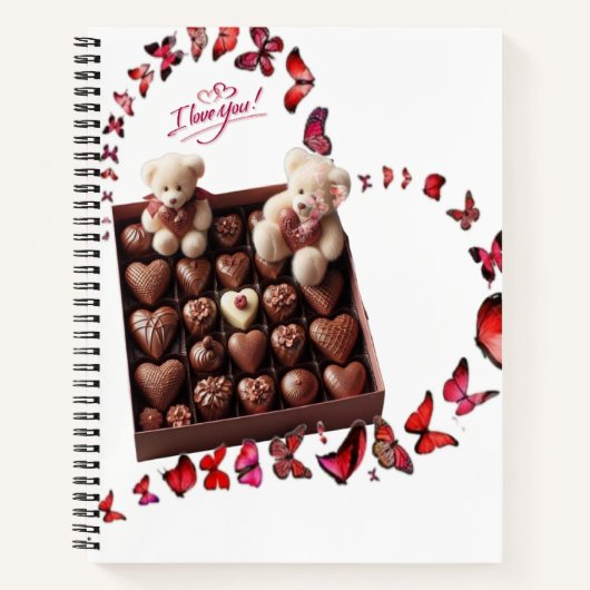 Carnet Cœur d'amour (Devant)