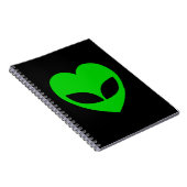 Carnet Coeur d'amour Alien (Côté Droit)