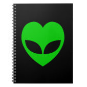Carnet Coeur d'amour Alien (Devant)