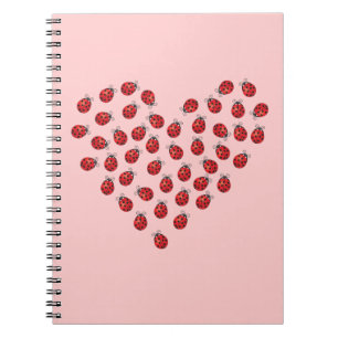 Carnet Coeur d'amour de coccinelle