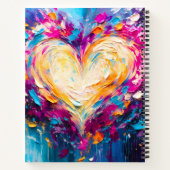 Carnet Cœur d'amour moderne abstrait coloré (Dos)