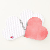 Carnet Coeur d'aquarelle rose motif (Intérieur)