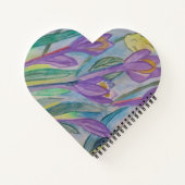Carnet Coeur de crocus de printemps Abstrait (Dos)