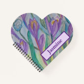 Carnet Coeur de crocus de printemps Abstrait (Devant)