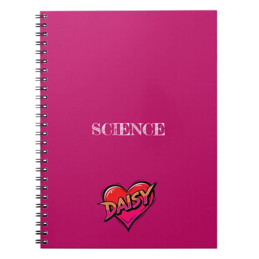 Carnet Cœur de Daisy Rose (Devant)