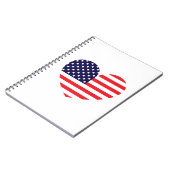 Carnet Cœur de drapeau américain (Côté gauche)