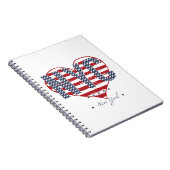 Carnet Coeur de drapeau américain de NYC (Côté Droit)