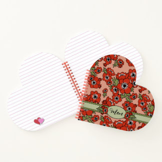 Carnet Coeur de fête des mères personnalisé