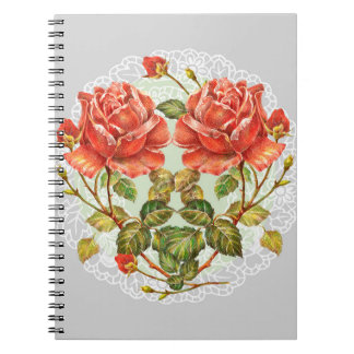 Carnet Coeur de fleurs sur la serviette blanche sans cout