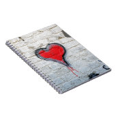 Carnet Coeur de graffiti rouge (Côté Droit)