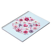 Carnet Coeur de la Saint Valentin florale (Côté gauche)