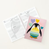 Carnet Cœur de Manchot Pastel (Intérieur)