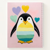 Carnet Cœur de Manchot Pastel (Dos)