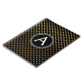 Carnet coeur de Monogramme noir et or (Côté gauche)