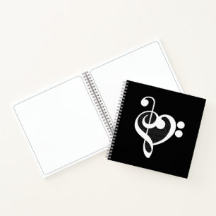 Carnet Cœur de musique - J'aime la musique