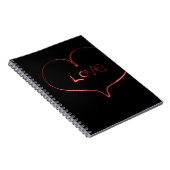 Carnet Coeur de peinture légère (Côté Droit)